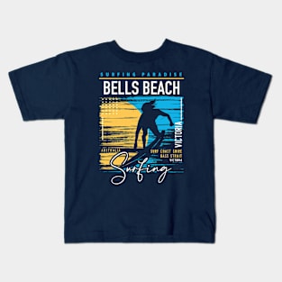Bells Beach Retro Surfing Graphic // Surf Australia Kids T-Shirt